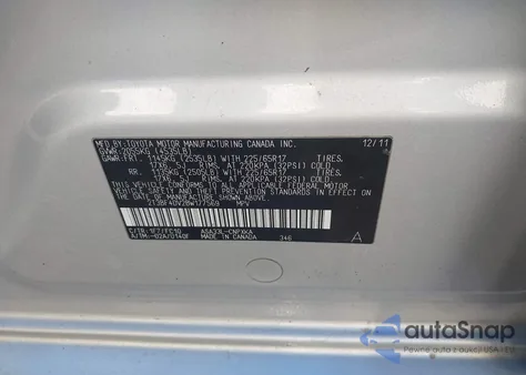 2011 Toyota Rav4 z USA, uszkodzony, nr VIN 2T3BF4DV2BW177569